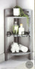 Bathroom Corner Shelf 3 Tier Shelving Rack Unit Grey Display Stand Home Storage