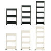 White/Black Slim Carts Kitchen Bathroom Thin Storage Trolley Cart Rack 3-5 Tiers