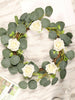 Round Leaf Eucalyptus Vine Ring Wall Hanging Natural Artificial Flower Garland