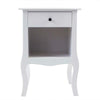 White Bedside Chest Side Table Cabinets Nightstand w/Drawer Bedroom