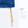2PCS Velvet Dining Chairs Elegant Home Chairs Blue for Bedroom Living Room UK