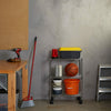 3 Tier Chrome Metal Storage Rack/Shelving Kitchen/Office/Garage Unit Castors