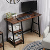 Industrial Style Rustic Metal Frame Wooden Computer Desk Home Office Workstation