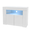 Corner TV Unit Stand Cabinet White Gloss &Matt Led Lights UK
