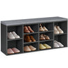 Shoe Bench Shoe Cabinet Cushioned Storage Organizer Rack Wooden Hallway Bench