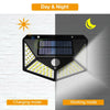 100 LED Solar Powered PIR Motion Sensor Wall Lights Outdoor Garden Security Lamp