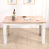 Modern Wooden Dining Table Pine Solid Kitchen Home Furniture Oak&White
