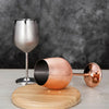 Large Stainless Steel Wine Glasses Unbreakable Metal Drink Cups 500ml Goblet Cup