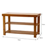3Tier Natural Wooden Shoe Rack Bench Organiser Stand Storage Shelf Seat Entryway