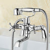 Traditional Victorian Bath Filler Shower Mixer Tap with Handset Bathroom Taps