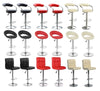 2 x Bar Stools Gas Lift Faux Leather Breakfast Kitchen Swivel Barstool Pub Chair