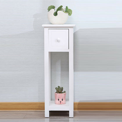 1pcs Slim Wood Table Bedside End side Telephone Table Storage Plant Stand