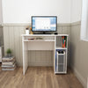 Modern Computer Desk PC Laptop Study White Table Workstation w/Shelf Home Office
