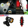 LED Mountain Bike Bicycle Front & Rear Lights Set USB Rechargeable Waterproof