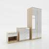 Modern High Gloss Wardrobe Chest of Drawers Bedside Table Bedroom Furniture Set