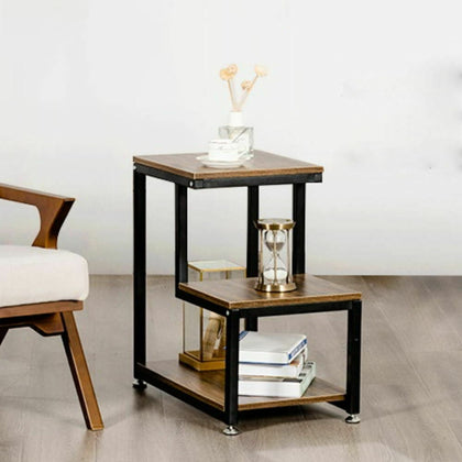 Small Side End Table Bedside Table Metal Nightstand Storage Organizer Stand