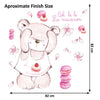Macaron Bear Wall Stickers for Kids Children Bedroom Decal Decorations UK Seller