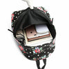 Girls Backpack Rucksack Travel A4 Canvas Flower Print School Shoulder Bag UK