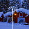 Double Shepherds Hook Outdoor Adjustable Garden Lawn Pole Hanging ChristmasLight