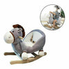 Grey Rocking Horse Toys Animal Rider Toys for 6-36 months Kids Safe Belt Donkey