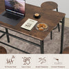 Dining Table and Chairs Set Wooden Steel Frame 2/4 Seat Modern Kitchen Set Brown
