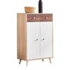 Modern 2 Door 2 Drawer Storage Cabinet Shoe Rack Unit Sideboard Cupboard Hallway