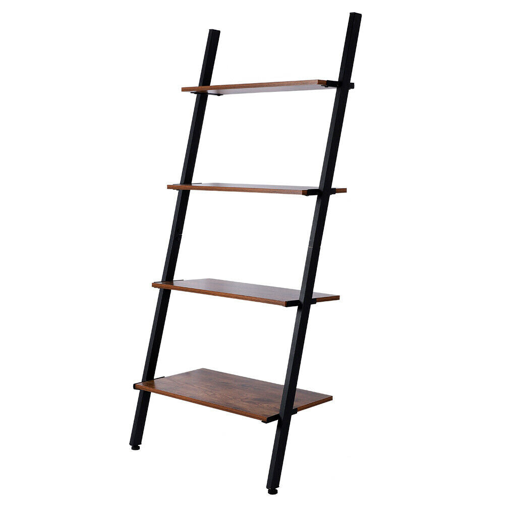 Industrial Ladder Shelves Wall Shelf Hanging Rack 4 Tier Storage Shelving Unit