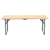 3Pcs Wooden Folding Picnic Beer Table & Bench Trestle Outdoor Garden Patio Pub