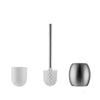 UK Stainless Steel Bathroom Toilet Brush Round Holder Free Standing Cleaning Set