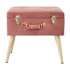 Velvet Storage Stool Trunk Ottoman Bedroom Dressing Vanity Chair Pouffe Seat