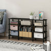 Furinno 18074 Series Turn-N-Tube 4-Tier Multipurpose Wide Shelf TV Stand