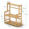 Standing Bamboo Spice Rack Kitchen Countertop Storage Organizer Adjustable Shelf