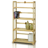 Furinno FNCL-33002 Pine Solid Wood 4-Tier Bookshelf, Natural