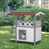 Outdoor Dog Cat House Waterproof Small Pet Shelter Kennel Weatherproof Lodge