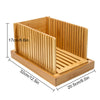 Bamboo Bread Slicer Loaf Cutting Guide Board Adjustable & Foldable w/ Crumb Tray