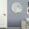 Round Wall Mounted Mirror Wall Decor Gold Bathroom Bedroom Glass Vanity Mirror