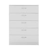 Matt Chest of Drawer Bedside Table Cabinet 5 Drawer Bedroom Storage Furniture