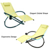 Orbital Lounger Outdoor Patio Rocking Chair Folding Zero-Gravity Rocker W/Pillow