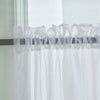 Voile Curtains Pair (2 Panels) Voile Net Panels Sheer Panels Slot Top Quality