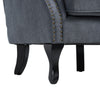 Upholstered Velvet Queen Anne High Wing Back Fireside Armchair Lounge Sofa Chair