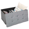 Linen Storage Ottoman Foldaway Seat Stool Bench Chest Toy Box Pouffe Bench UK