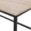 Industrial Coffee Table Wooden Top Metal Leg Rectangle Living Room Furniture