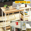 Computer Desk Home Office Student Working Study Writing Table with Book Shelf UK