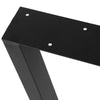 2Pcs Industrial Table Legs Cabinet Chair Computer Desk Metal Legs Set Kit Black
