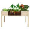 UNHO Elevated Raised Garden Bed Vegetables Flower Herb Planter Box Outdoor Decor