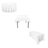 Polyester Tablecloth Table Cover Cloth Banquet Wedding Party White Black Ivory