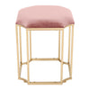 Pink Velvet Dressing Table Chair Vanity Table Stool Bedroom Makeup Dresser Seat