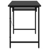 Black Metal Small Writing Table Home Office Space Saving Furniture Computer Desk