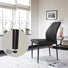 JIEXI Modern PU Leather Armless Chairs for Dining Kitchen, Steel Leg Set of 2 /4