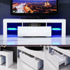 TV Cabinet Stand Modern Shelf LED Light 1 Drawer for Living Room White/Black